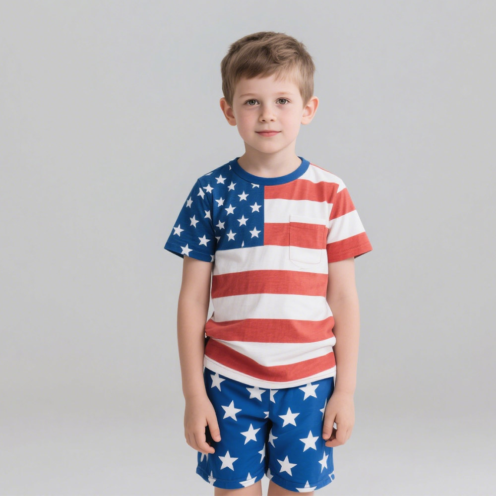 Customizable American European Style Printed Shorts Boys Cargo Pants Boys Trousers for Summer
