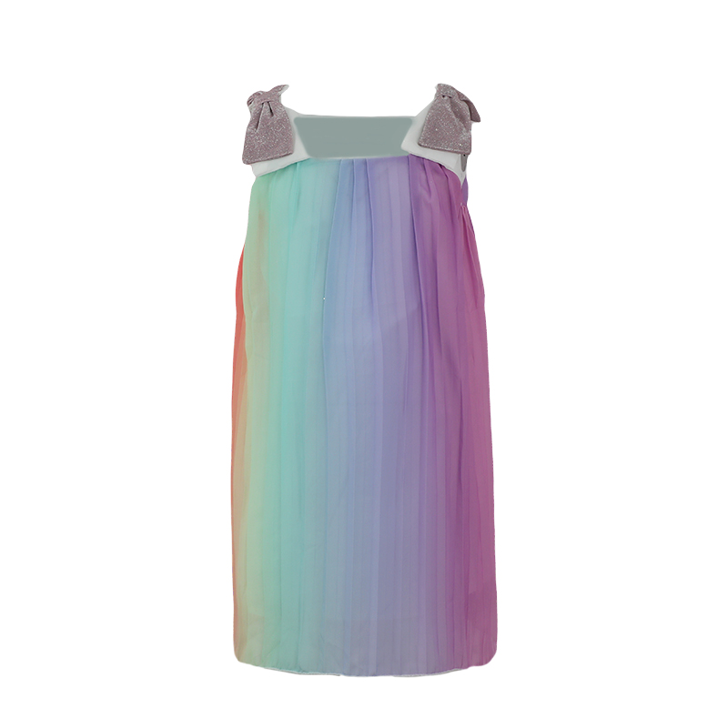 Girls’ Rainbow Gradient Beaded Unicorn Dress