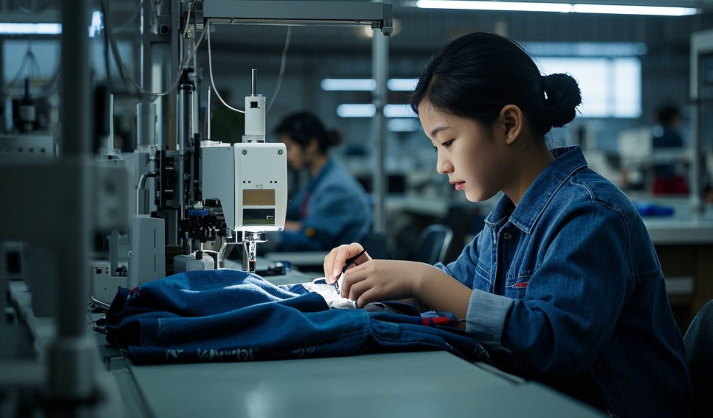 children's clothing factory a women working